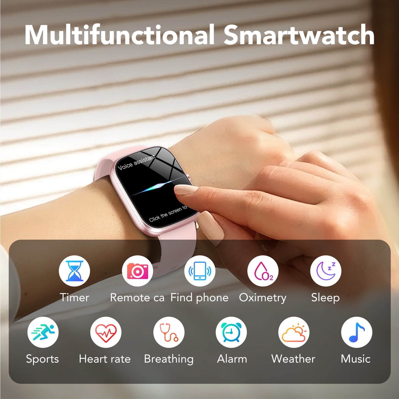 2026 NEW 1.91''HD Screen Smart Watch Compatible with Android and iPhone,Answer/Make Calls/100 Sports Modes/Message Reminder,IP68 Waterproof Fitness Tracker for Men Women, Gifts