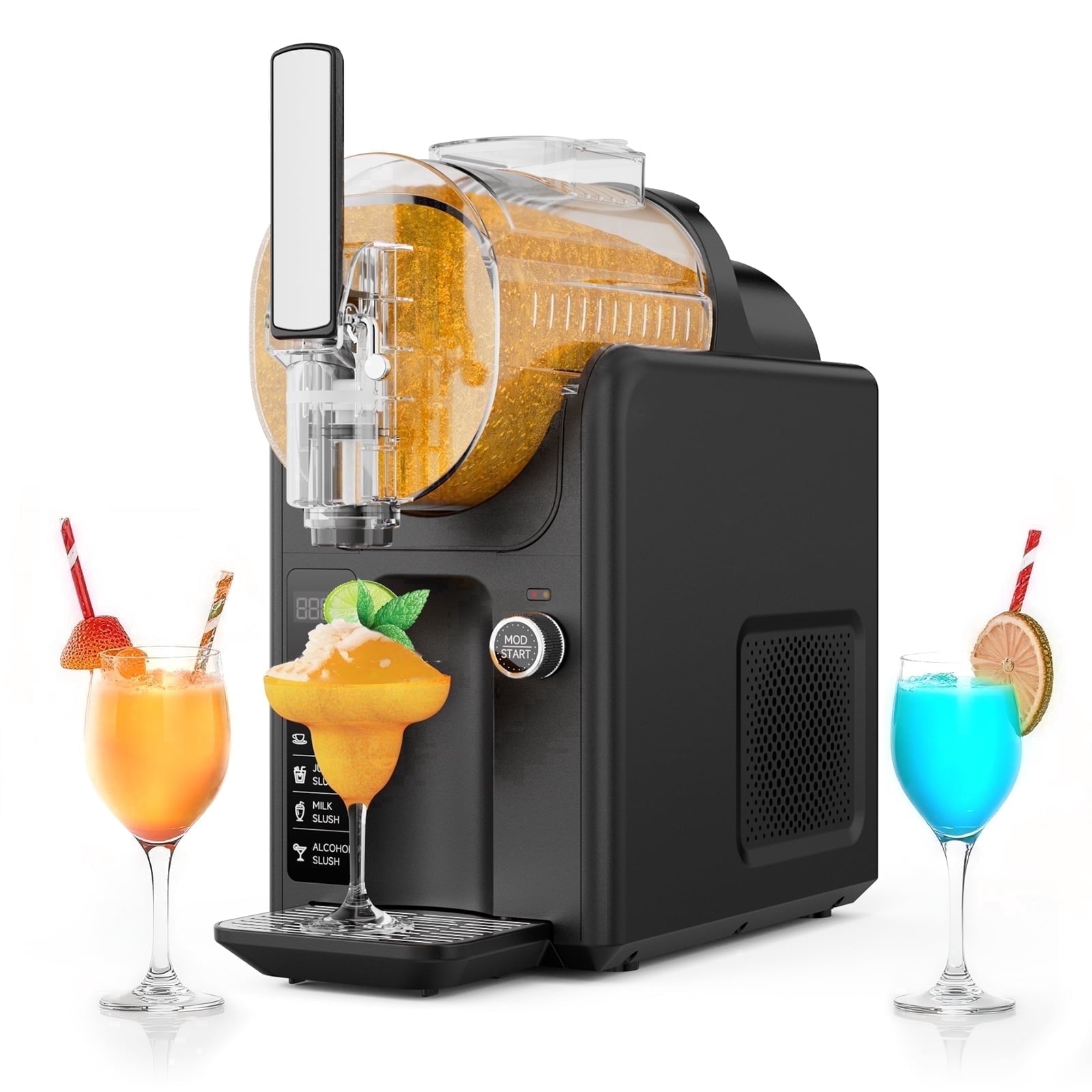 Friwest Slushie Machine, 81oz 5 Preset Modes Slushy Maker,12Hour KeepChill & One Touch Self Clean for Ice Cream Juice Alcoholic Margarita Slush
